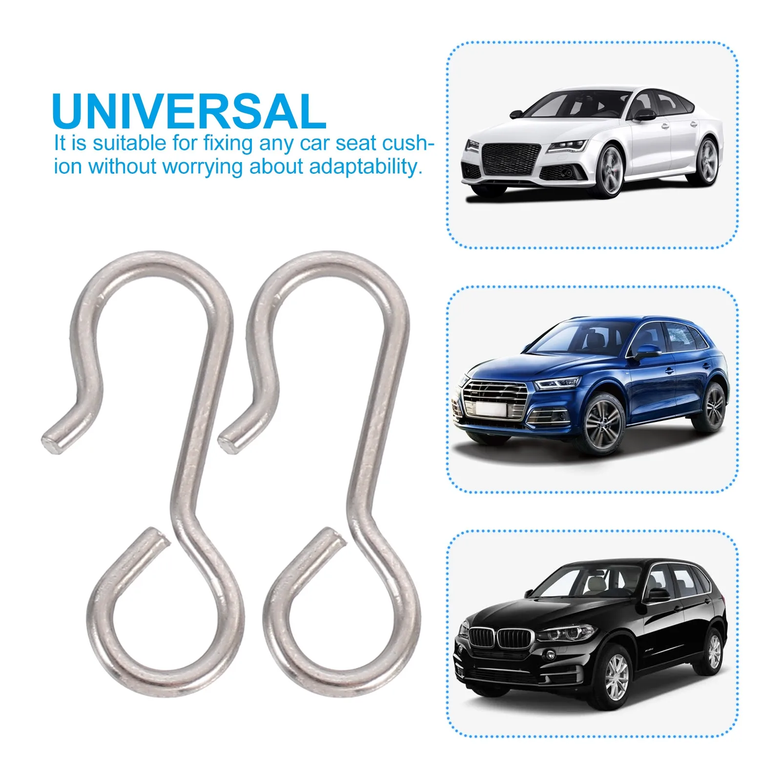 

100Pcs Car Seat Cover Hooks Long Service Life Easy Use Cushion Fixing Hooks Strong Hardness Auto Car Accessories