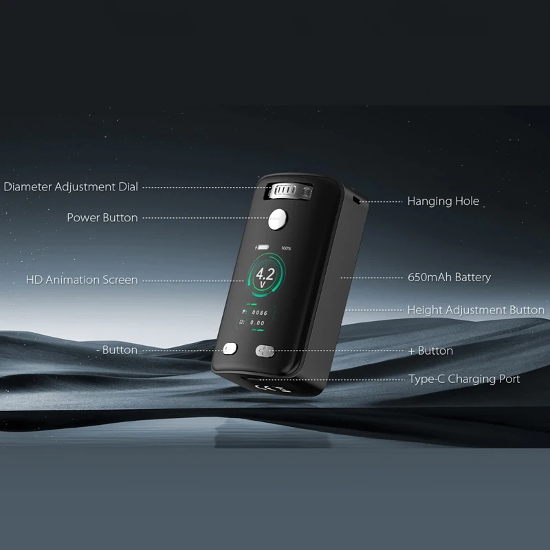 الأصلي Yocan UNI 3.0 صندوق وزارة الدفاع المرذاذ 650 مللي أمبير بطارية 10S التسخين المسبق ضبط الجهد 1.8-4.2 فولت 510 موضوع Vape عربات البطارية #3