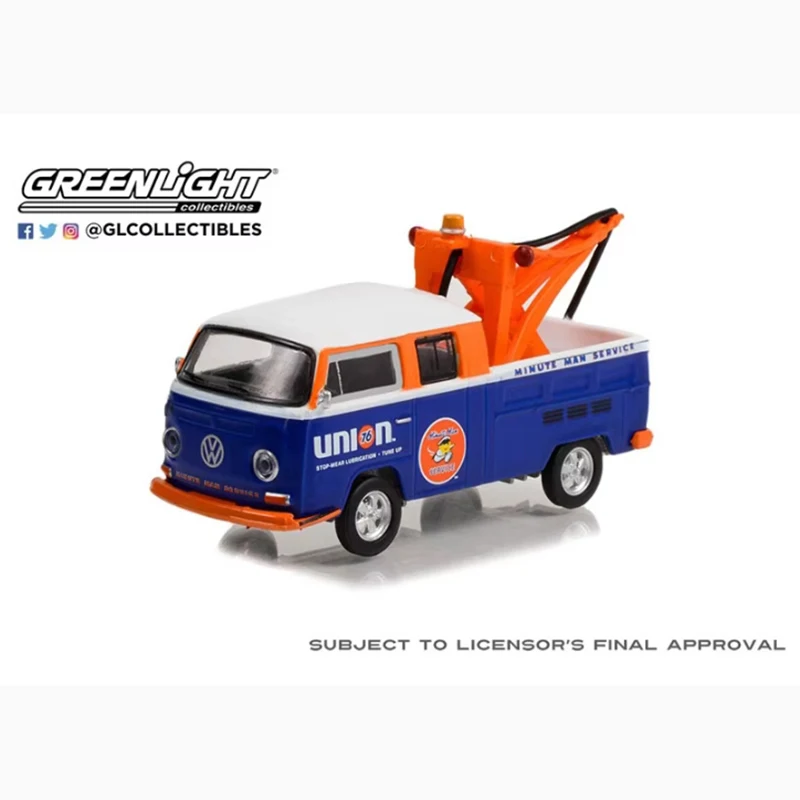 

Литой под давлением сплав Greenlight 1:64 1969 VW TYPE 2 T2 с двойной кабиной пикап для взрослых коллекция дисплей орнамент подарок сувенир