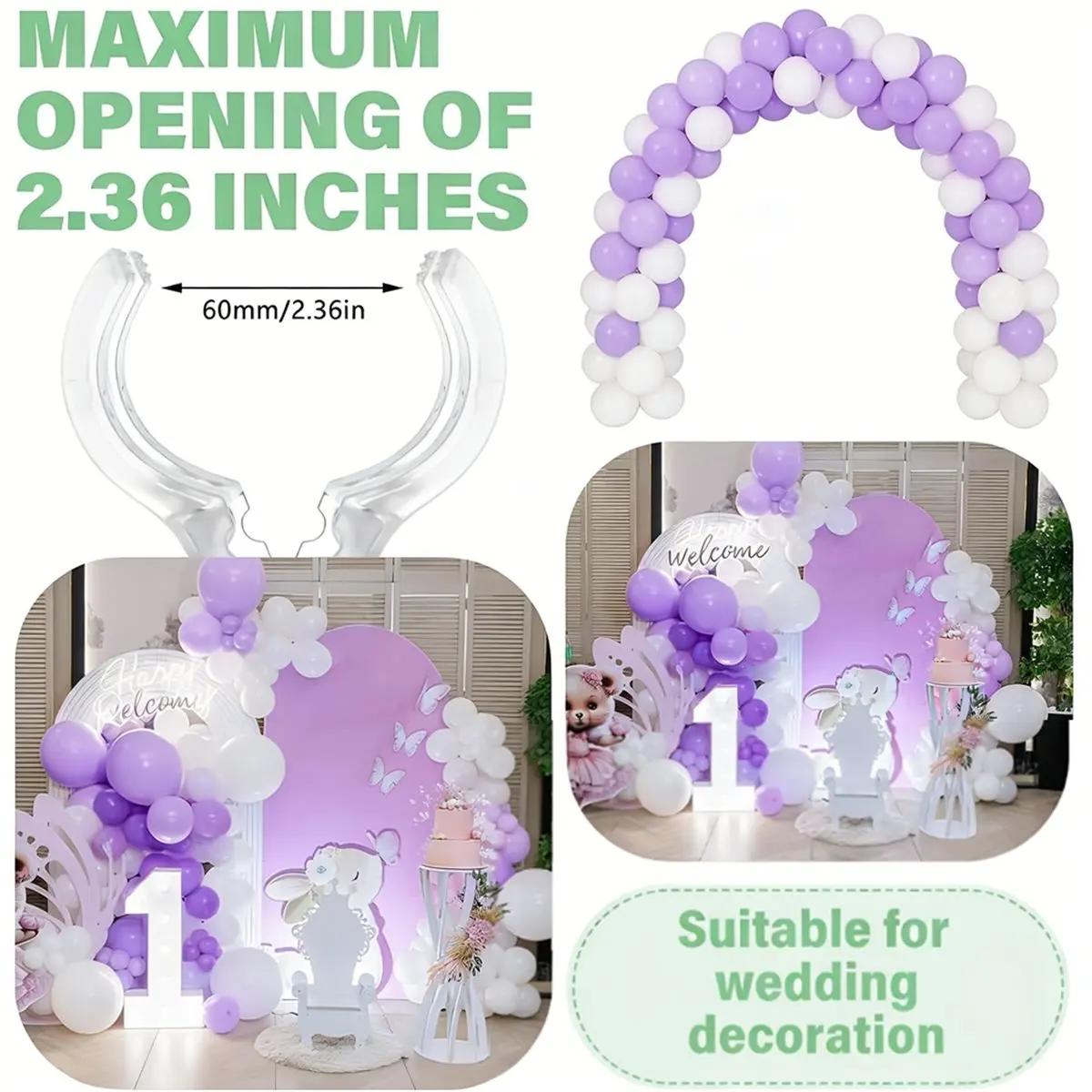 20 Pack Large Balloon Arch Clips Plastic Transparent Backdrop Spring Clamps 3.5 Inch Heavy Duty Clip for Balloon Arch