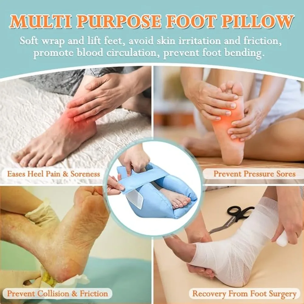 Heel Cushion Protector Pillow To Relieve Pressure From Sores and Ulcer,Adjustable in Size,for Bedridden,Elderly,Surgery Recovery - view 4