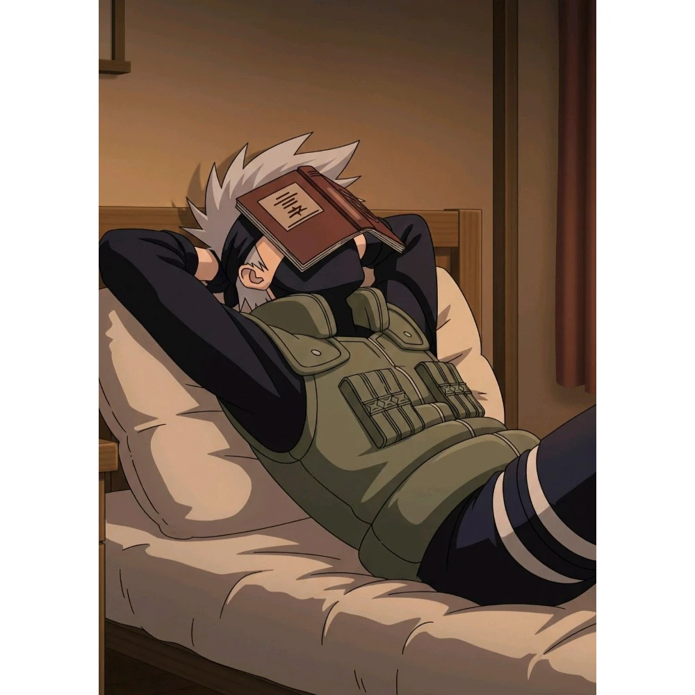 Oil Painting Anime Naruto Hatake Kakashi Masked Ninja Portrait By Numbers Canvas Art Wall Decor for Living Room Gift,Frameless