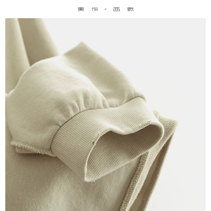 디스트레스드 & 워른 아웃 스타일 ~ 드롭 숄더 슬리브, 라운드 넥 스웨트셔츠, 아메리칸 스타일 긴팔 프레이드 헴 숏 디자이너 탑 여성용, 2025 가을 및 겨울 신상품