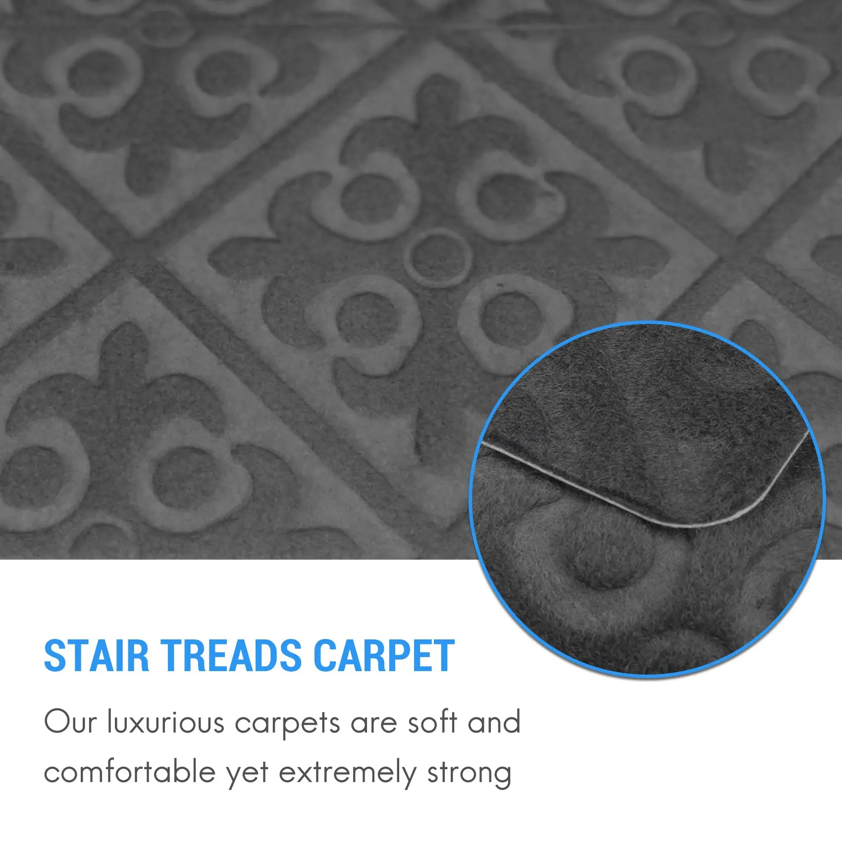 AS63-Stair Treads Carpet Non-Slip Indoor Set Of 15 Stair Runners For Wooden Steps Modern Stair Treads Rugs, 8X30inch