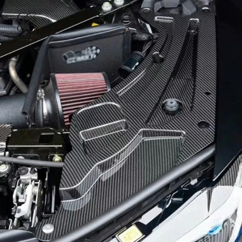 Suitable for BMW G80 G82 M3 M4 2023+ Dry Carbon Fiber Headlight Cover and Engine Bay Guard