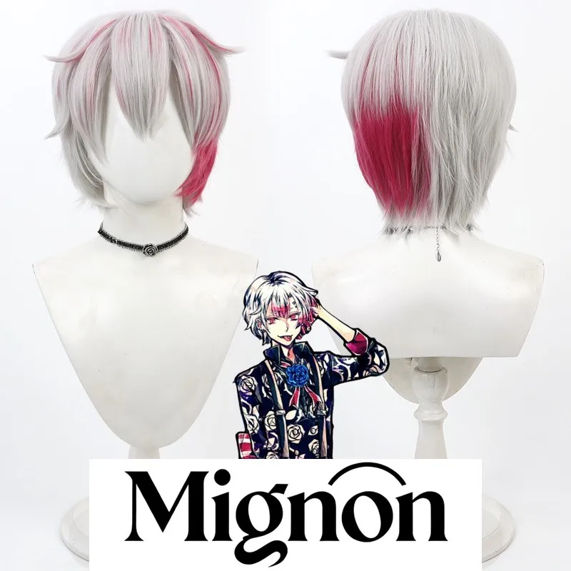 

The Demon Prince of the Cat Devil Amon cosplay wig silver white Halloween gift