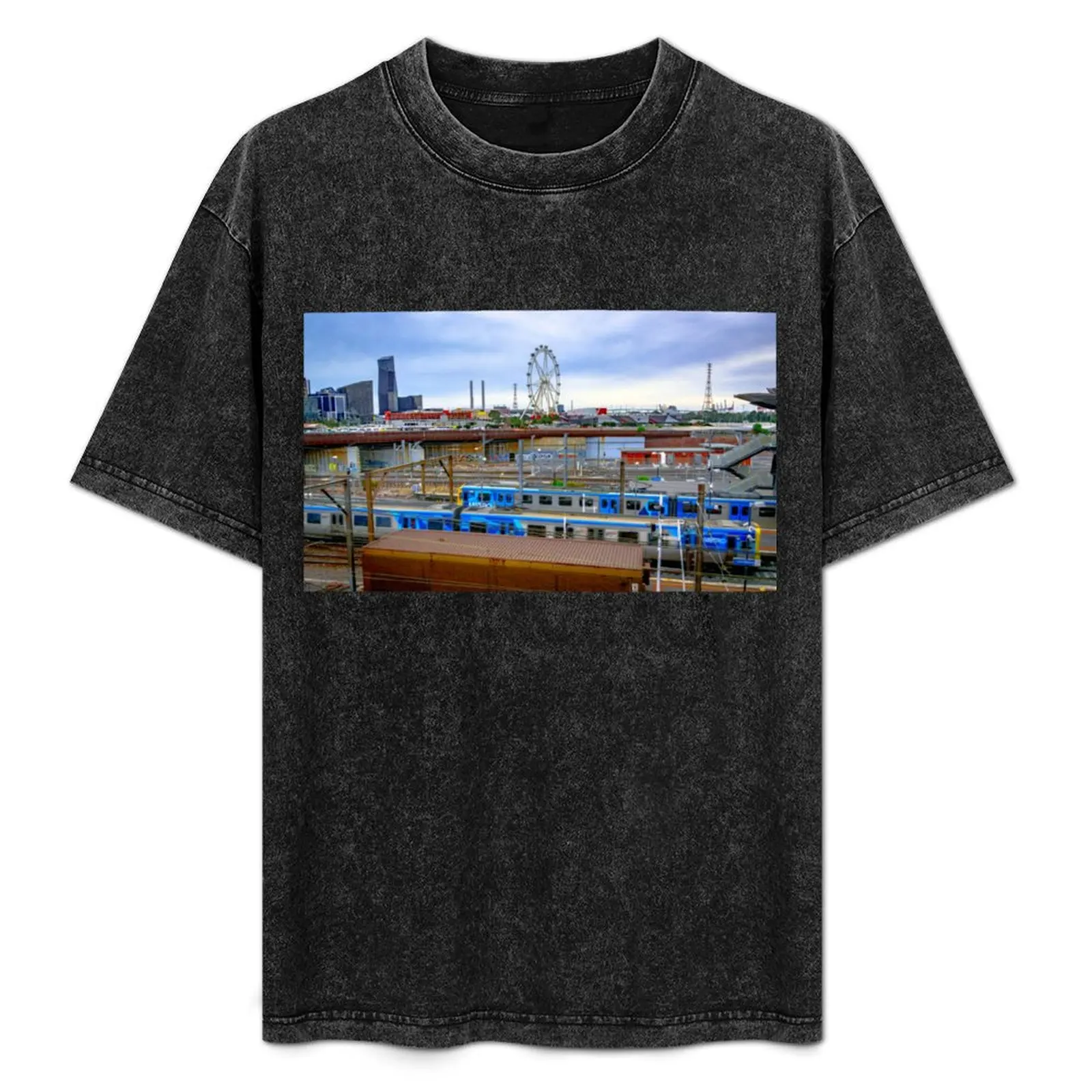 

Футболка Busy North Melbourne Station - Melbourne, Victoria, рабочая футболка для активного отдыха для мужчин