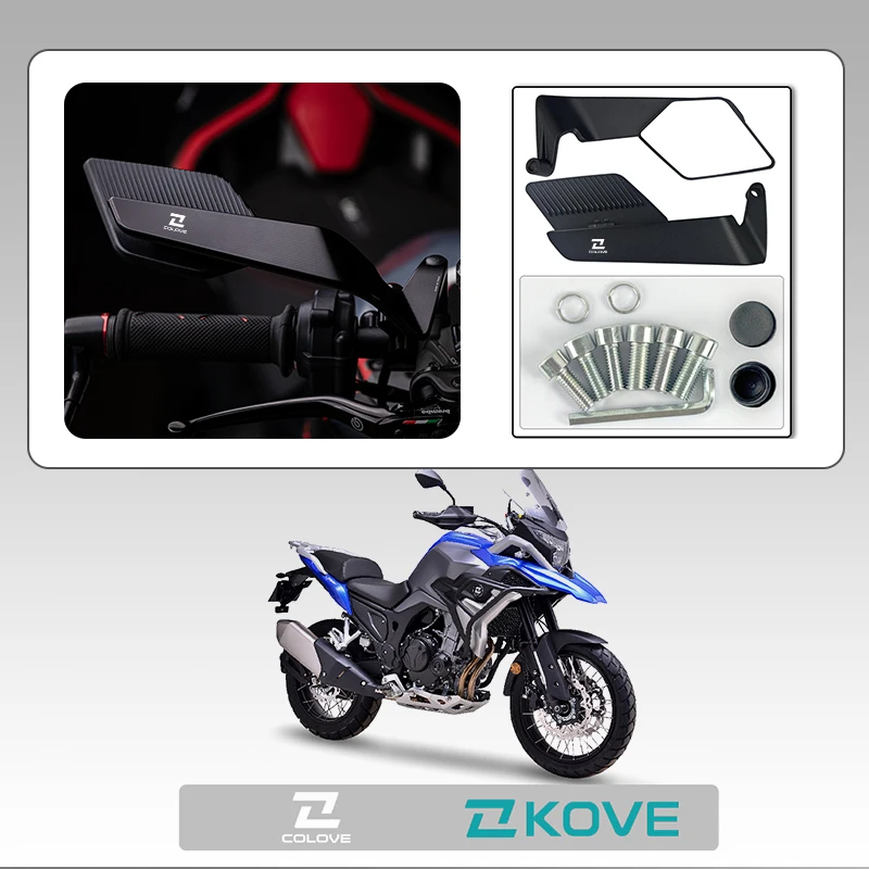 

Premium Motorcycle alloy RearView Mirror 360° Adjustable Wind Wing For KOVE COLOVE 800X 800 X ADV KY500F Excelle 500F COLOVE