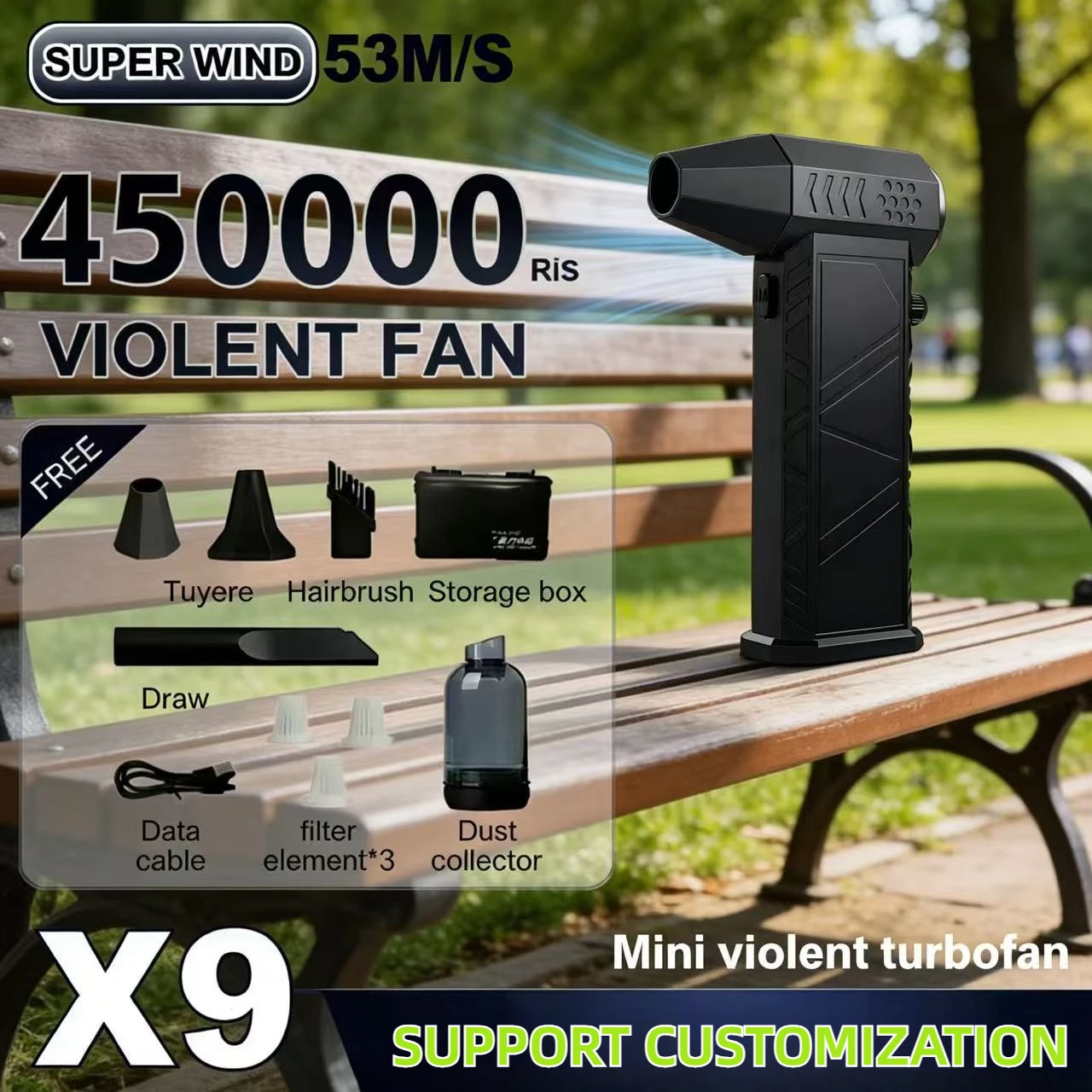 

450000RPM Air Blower X6 Powerful dust Vacuum Cleaner Fast Charging Strong Wind Brushless Violent Fan Cleaning Equipment