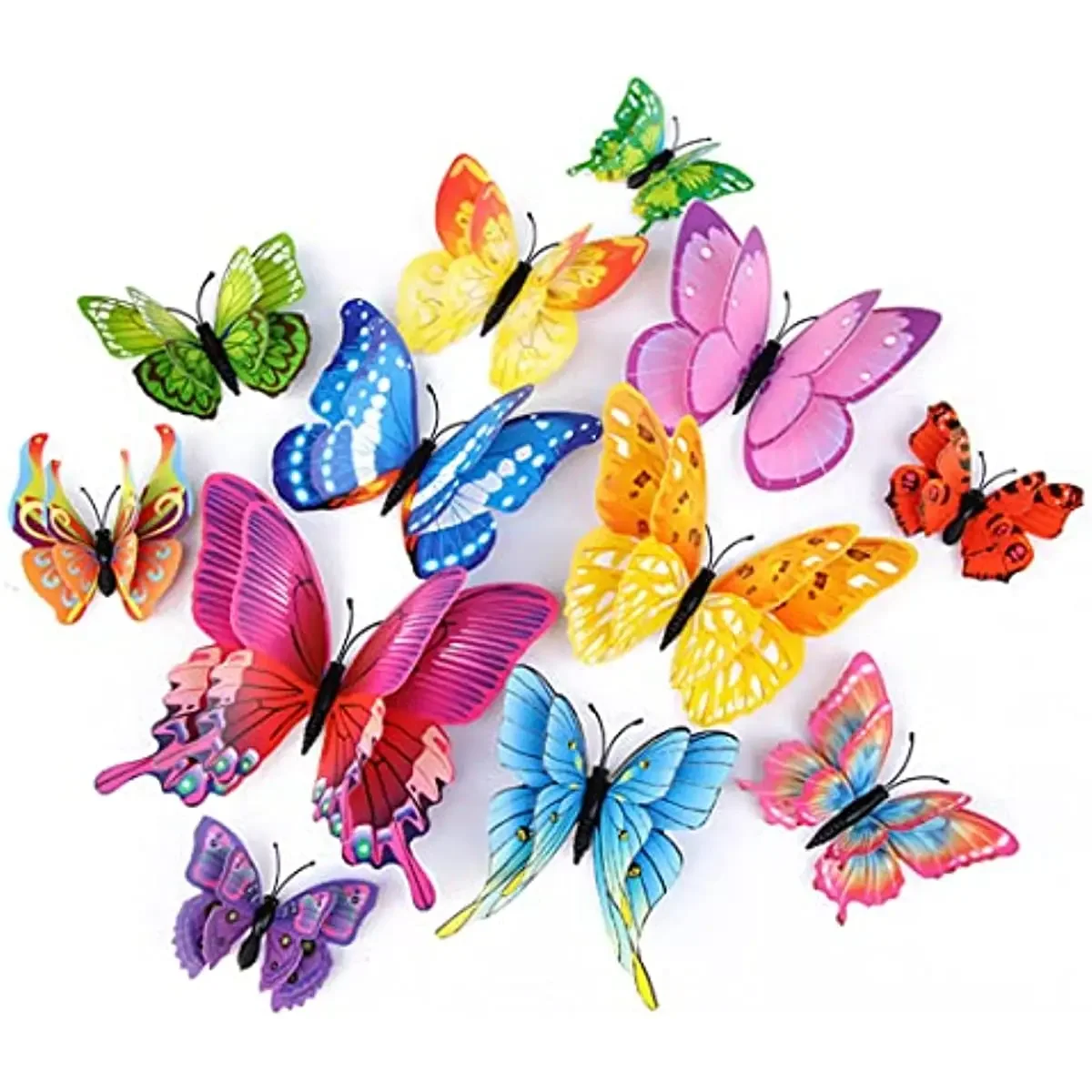 Butterfly Wall Decor 12 PCS 3D Butterflies Stickers for Party Decorations with Magnets,Butterfly Wall Decals Butterflies Sticker