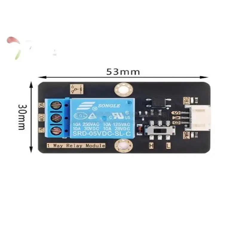 Módulo de relé gatilho com interruptor, isolamento optocouplicação, alto e baixo nível, 5V, 1 Way