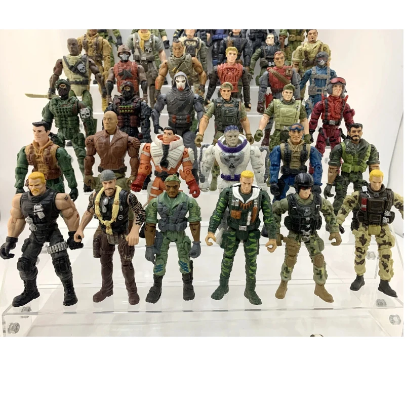 Cette figurine présente de petits défauts, figurines de soldats militaires de 3.75 pouces, articulations des genoux et des coudes, jouet, cadeau d'anniversaire pour garçons