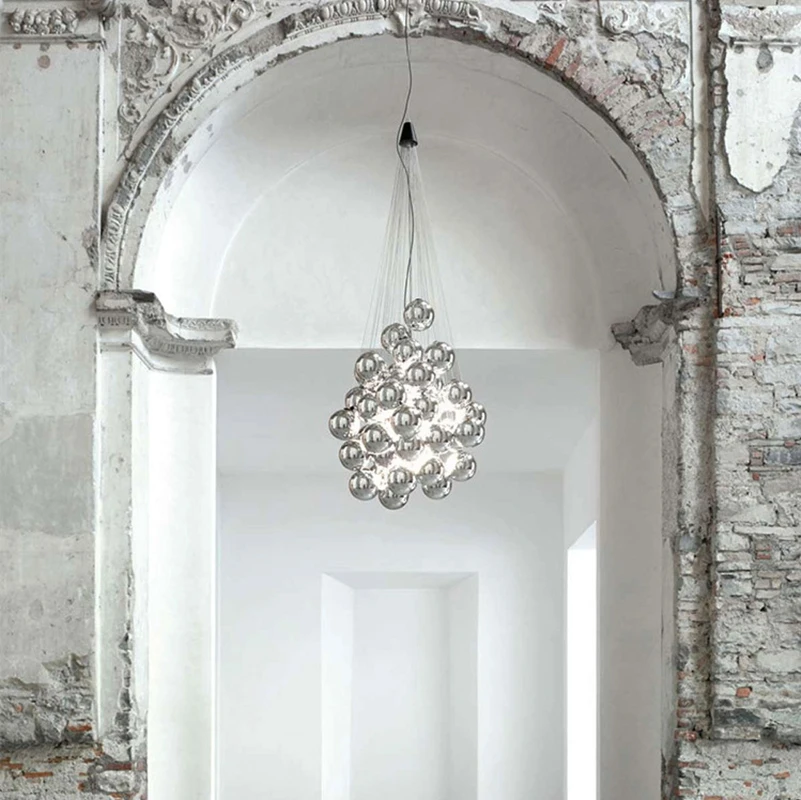 

Nordic Stochastic Chandelier designer glass bubble chandelier living room bedroom bar restaurant aisle kitchen island lighting