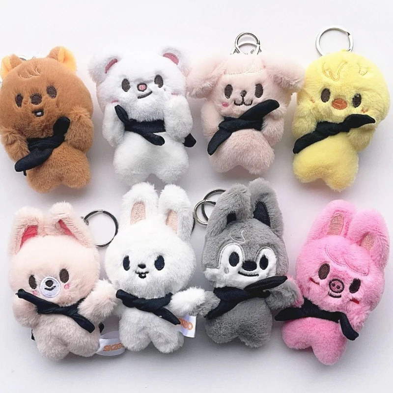 NEW 10CM Popular Anime Kawaii Skzoo Mini Plush Keychain Pendant Cartoon Doll School Bag Pendant Decoration Birthday Gift