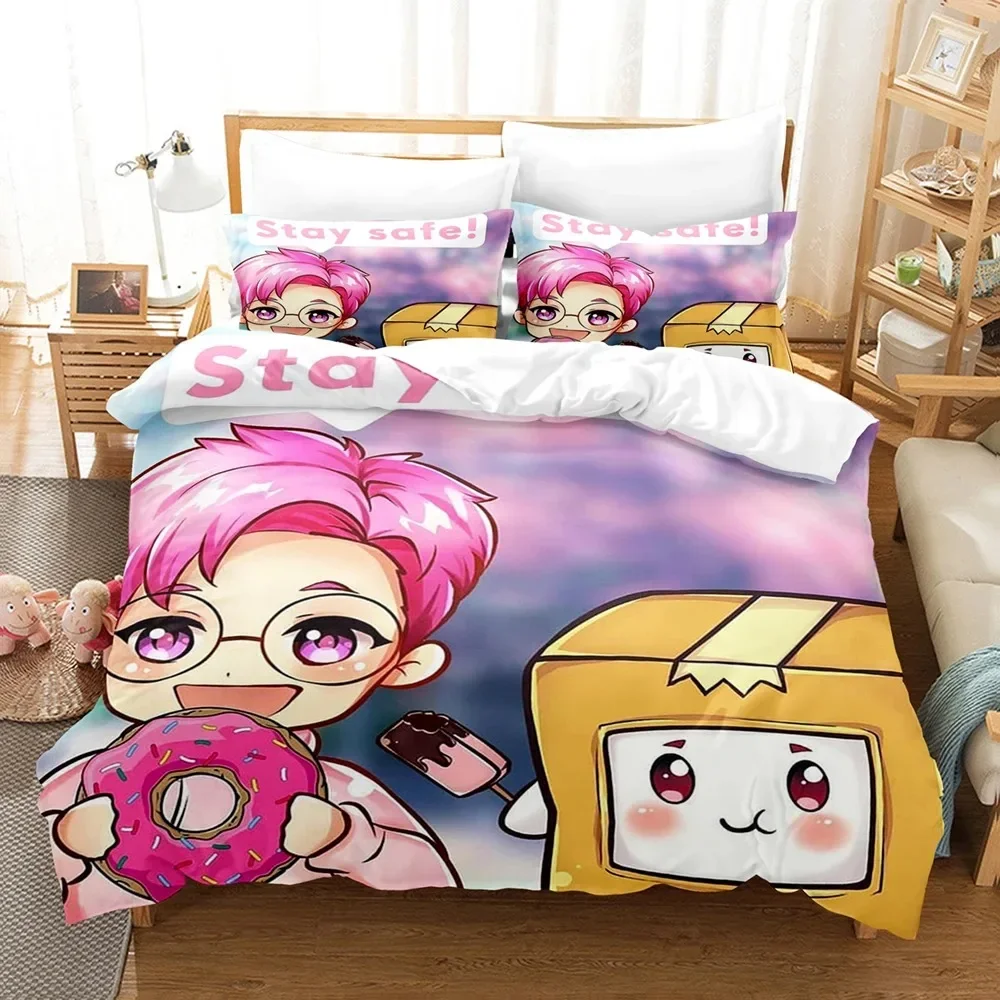 

3D Print Anime Lankybox Bedding Sets Duvet Cover Set With Pillowcase Twin Full Queen King Bedclothes Bed Home Textiles