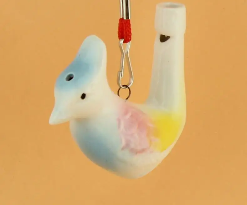 Party Favor Water Bird Whistle Cartoon Children Gifts Mini Animal Peacock Whistles Retro Ceramic Clay Craft Whistle  SN4489