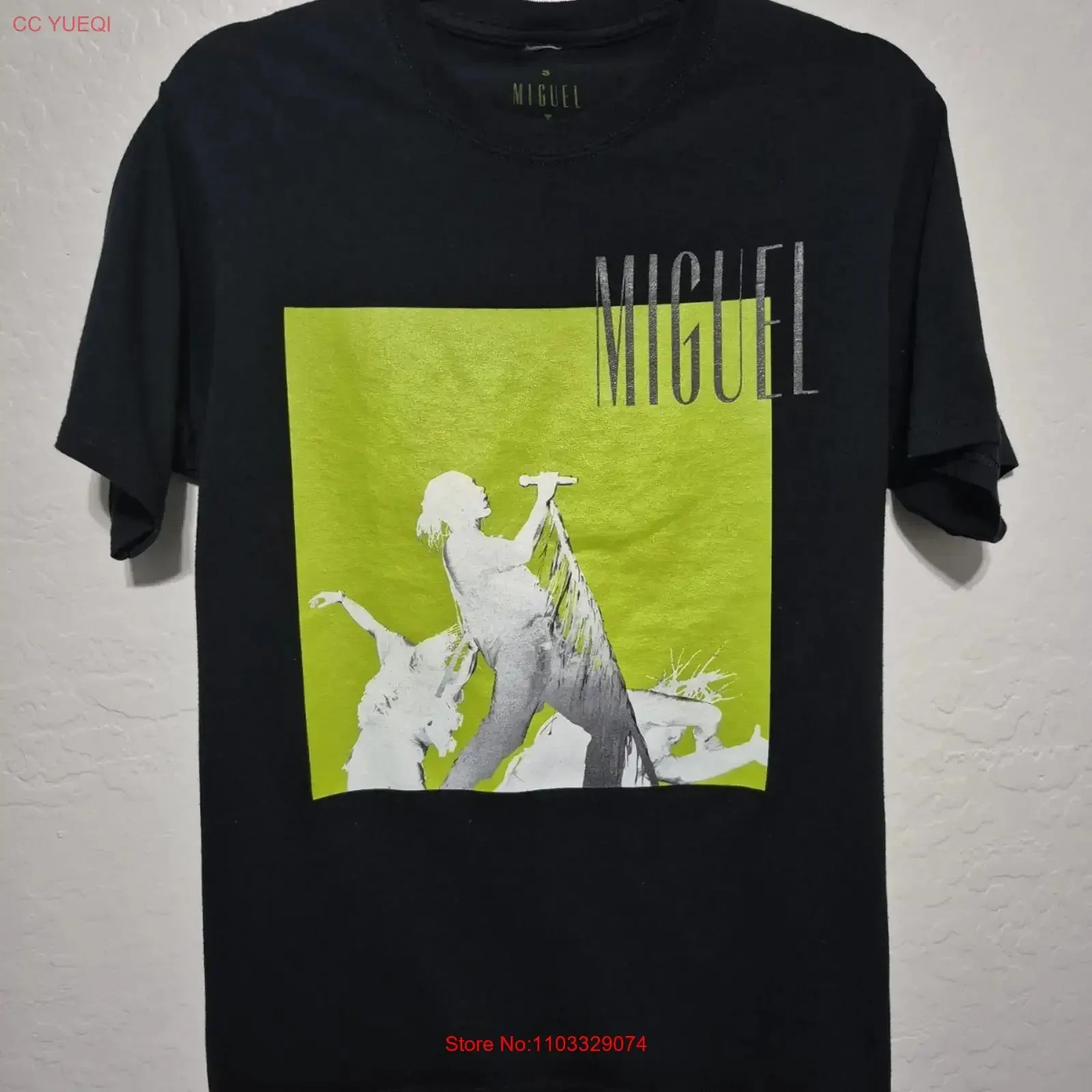 Camiseta Miguel x Schedule I The Ascension Tour Tamanho S Concerto R&B Hip Hop Vintage Lavada Esticada Masculina Estampa Gráfica Moda
