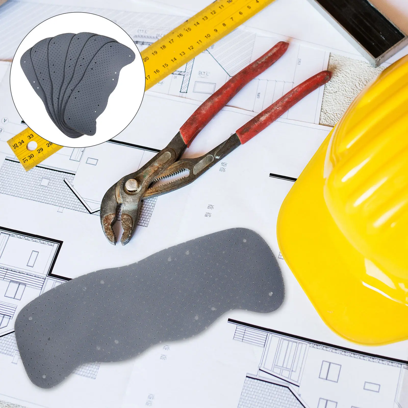 

6Pcs Hard Hat Sweatband Liner Premium Cotton Sweat Absorbing Band for Safety Worker Hardhat Sweatband Replacement