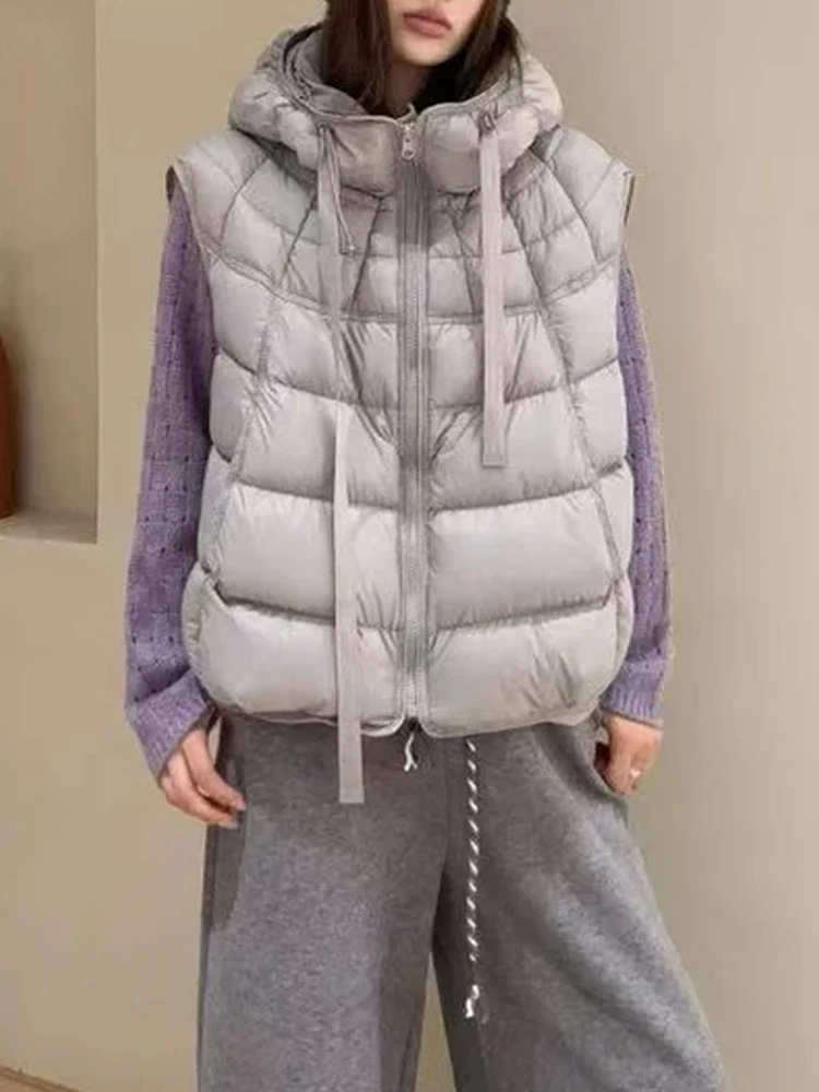 

Новинка 2026: Модный женский жилет с воротником-стойкой и молнией, свободный крой, премиум-класс, стройнящий эффект, из полиэфирного волокна