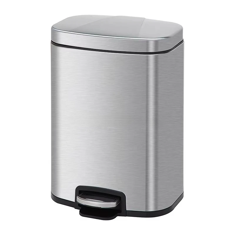 Good Quality Hotel Bathroom Black Metal Waste Bins with Foot Pedal for Sale  Plastic Foot Pedal Waste Bin