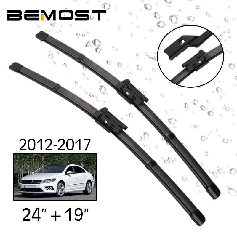 

Car Wiper Blade Front Window Windshield Rubber Silicon Refill Wiper For VW Volkswagen Passat CC 2012-2017 24+19 Car Accessories