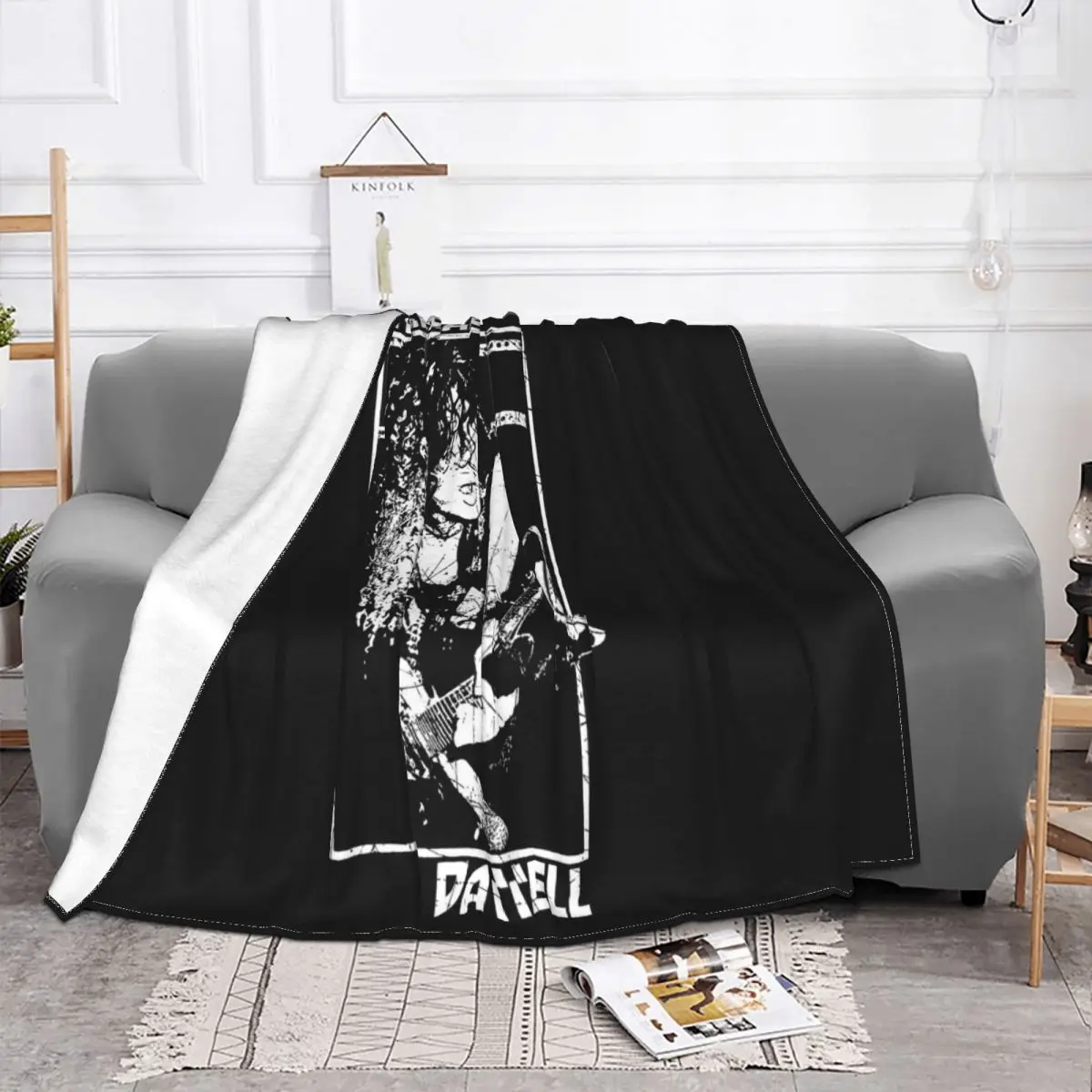 Dimebag Darrell Sketch Black New Adult Pantera T Discount 100 Cotton S Fo Throw Blanket