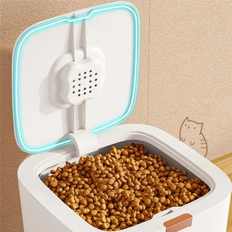 J1UL1N Dog Food Storage Bucket Pet Food Storage Bucket Food Seal Moisture-Proof Cat Dry Bucket Storage Box Pet Snacks Boxes