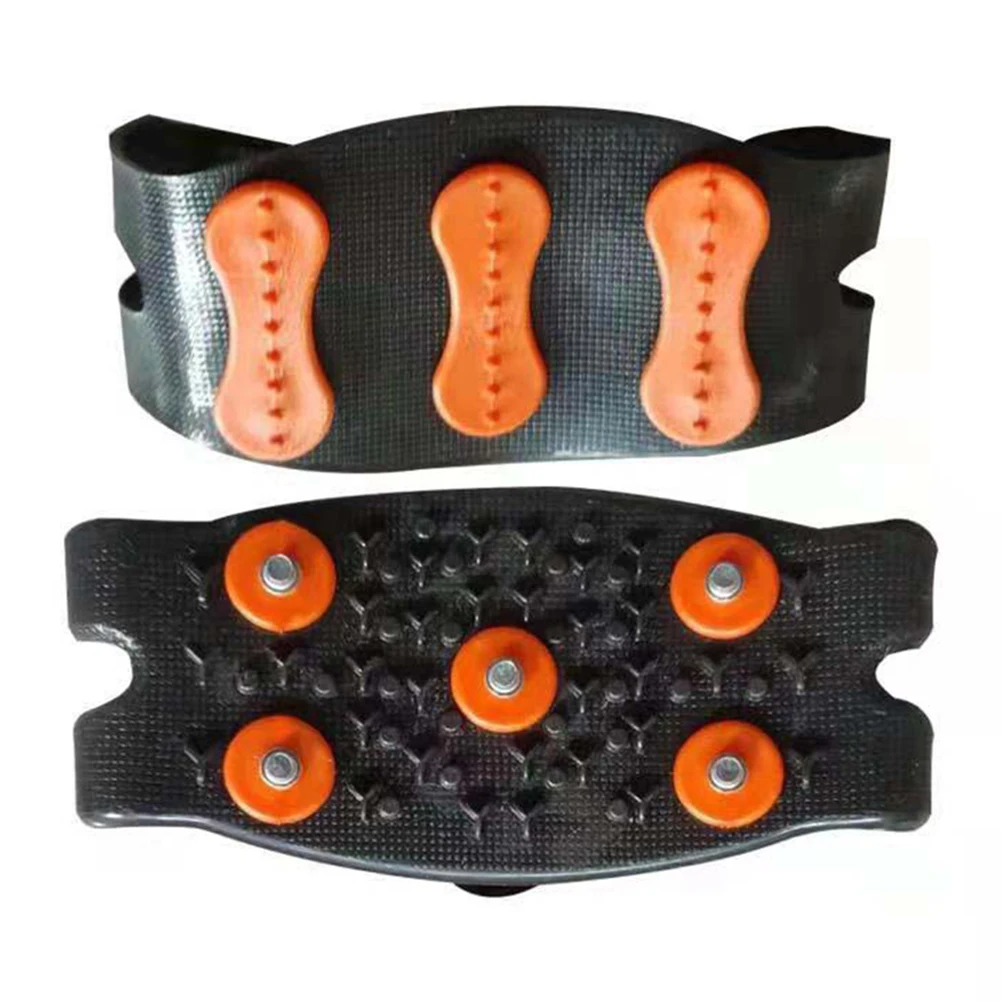 1 Pairs 5-Stud Snow Ice Claw Anti Slip Climbing Crampons Grips Unisex Shoes Boots Covers Outdoor Chain Shoe Spikes for Winter