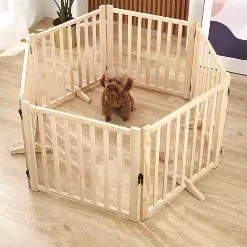 

Wooden Equipment Dog Fence Extendable Folding Circle Playpen Dog Fence Grating Supplies Kennel Rejas Para Mascotas Dog Supplies
