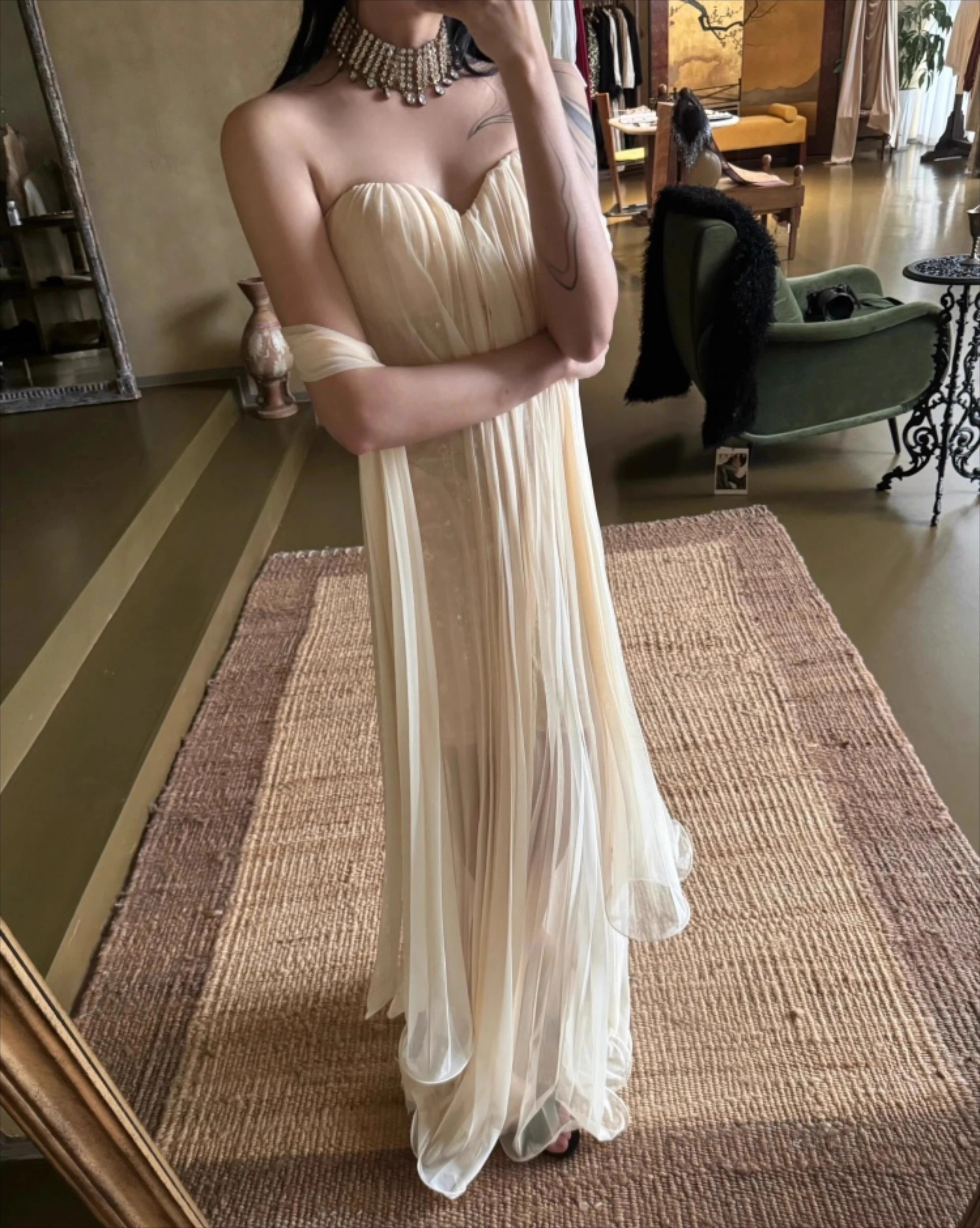 المشمش بلينغ فستان الشيفون المرأة الصيف عطلة حفلة مائل الرقبة ملابس سيدة الشارع الشهير شيك الشارع الشهير Vestidos Bodycon