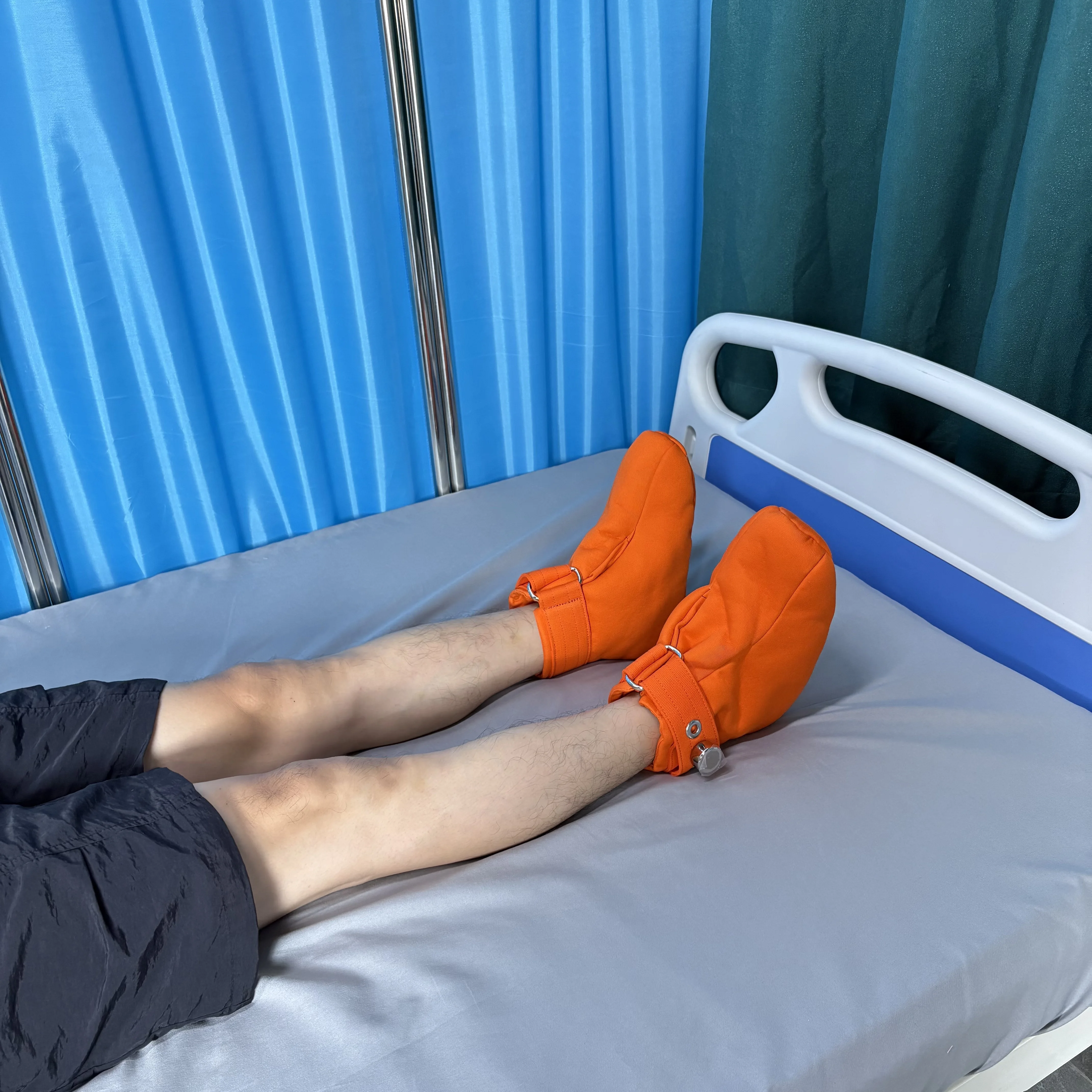 Protective Medical Shoes for Dementia & Psychiatric Care Magnetic Locking Soft Padded Interior Orange Shoes Nursing Home Elderly