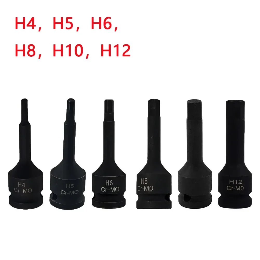 

6pcs 1/2''Electric Drill Socket Adapter Screwdriver Hex Bit Hexagon Hex Head Wrench Socket Adapter For Wrench Tool