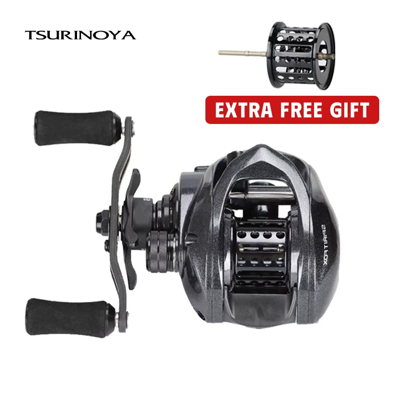 TSURINOYA SPIRIT FOX 50, Baitcasting-Angelrolle, Messinggetriebe, 5,6:1, 7,3:1, ultraleichtes, glattes Finesse-System, vielseitiges Rad