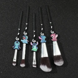 5pcs/Set Disney Lilo & Stitch Vogue Eye Shadow Eye Brow Lip Makeup Brushes Makeup Brushes Set Gift Bright Foundation Concealer