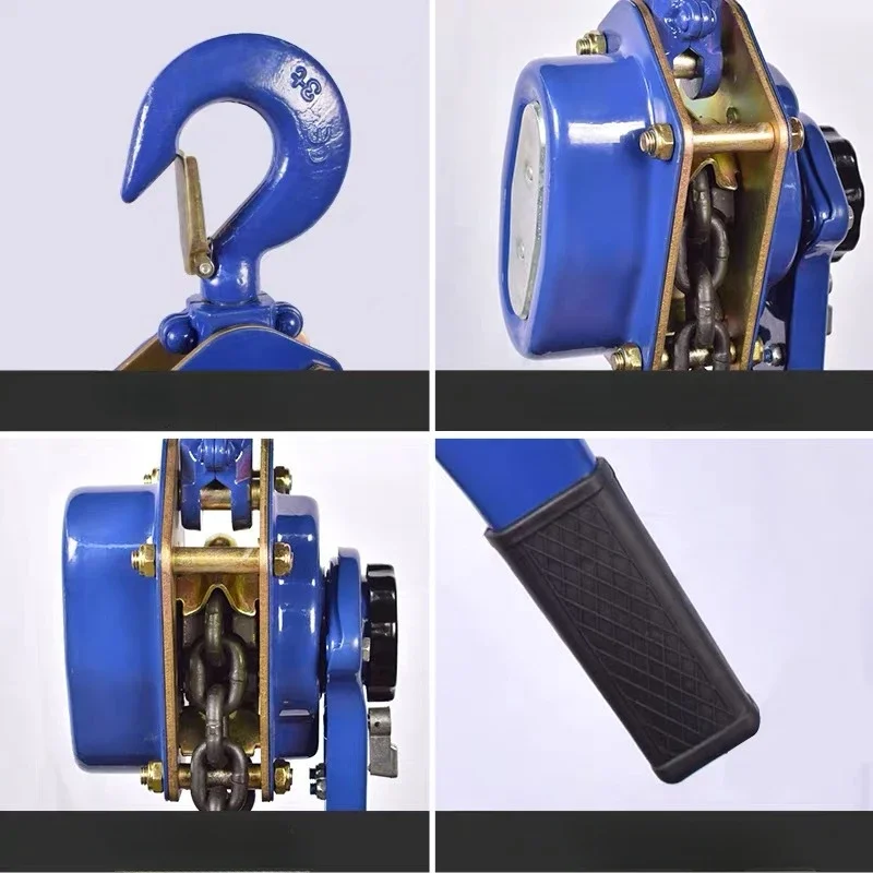 1T Pulling Wrench Hoist Manual Lifting Chain Hoist Hand Chain Hook Portable Lever Block inverted Chain Hoist Tightener