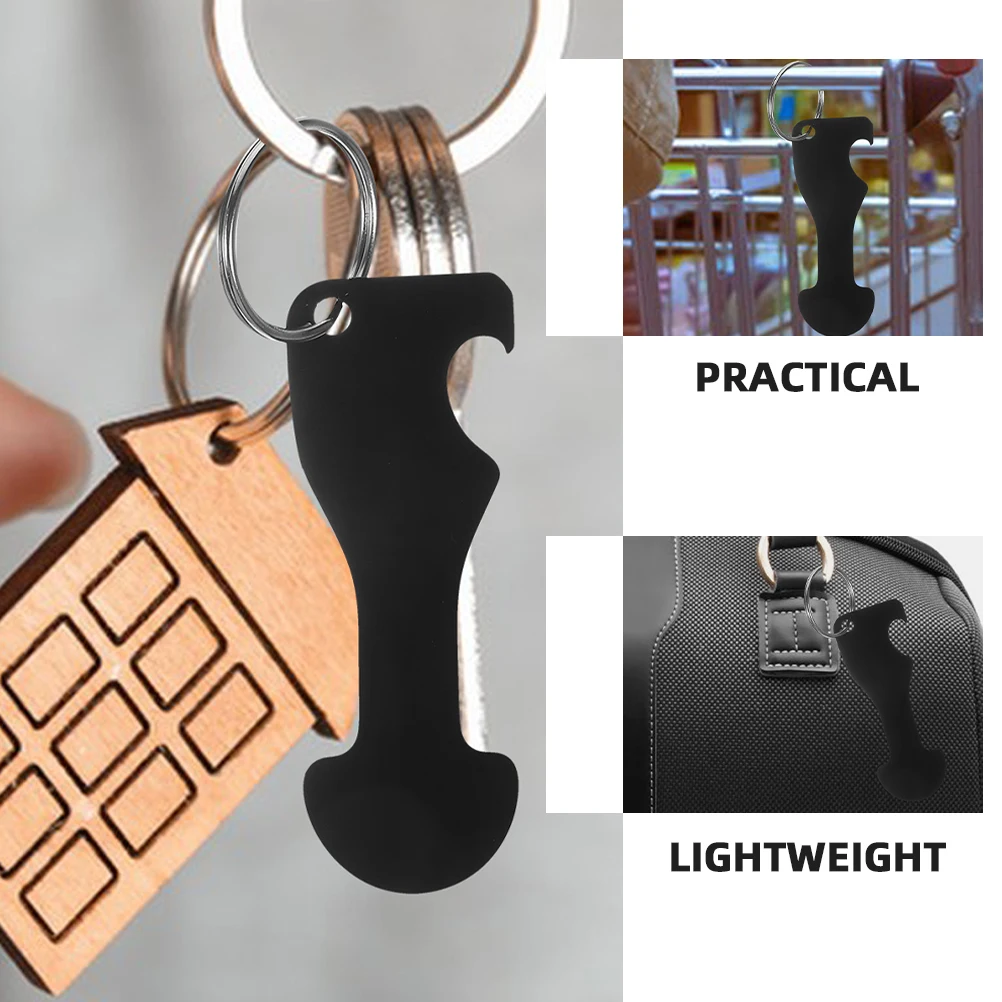 

2pcs Shopping Cart Token Keychain Metal Keyring Zinc Alloy Coin Holder Trolley Tokens Lightweight Durable Grocery