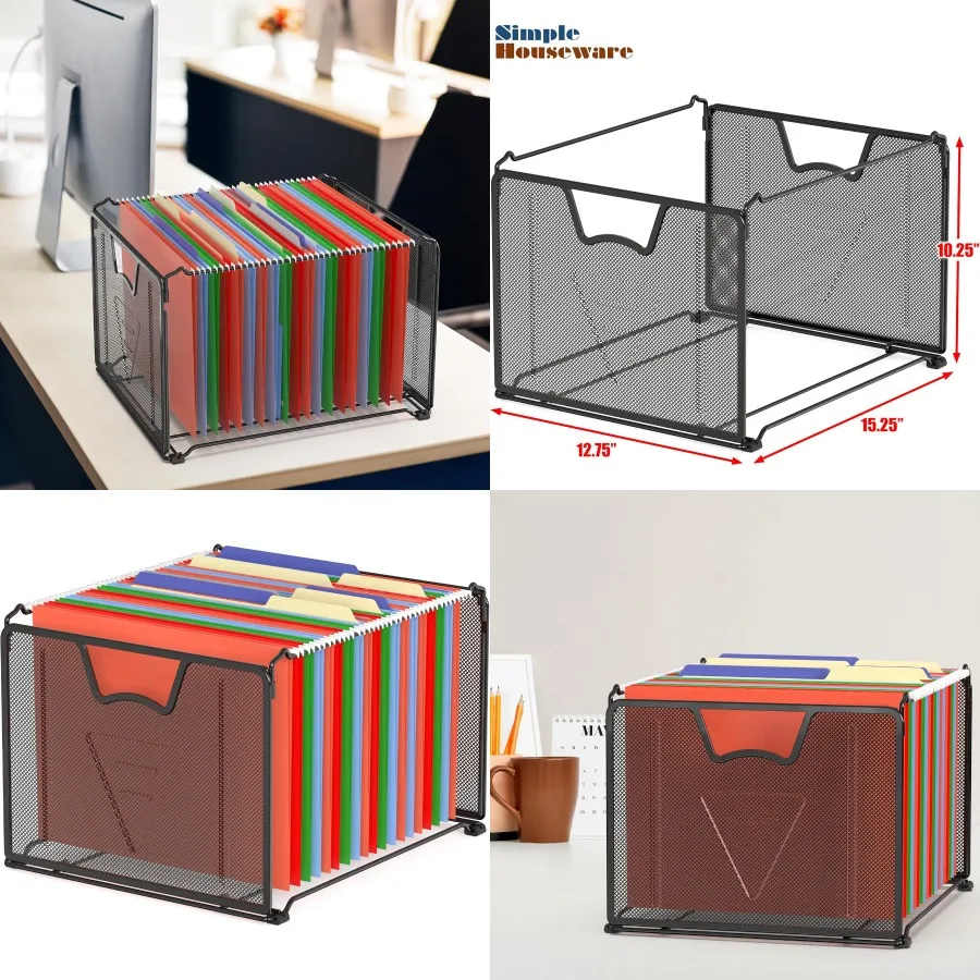 

Black Mesh Hanging File Folder Organizer for Efficient Office and Home Workspace Management Durable and Space-Saving Solution f