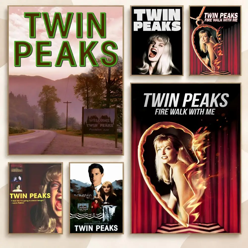 Twin Peaks 90s Cult Classic Mystery TV Series Vibes Poster Contemporary Wall Art Print for Bedroom & Living Room, Unframed