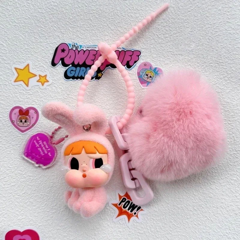 Crybaby Powerpuff Girls Car Key Cartoon Pendant Bag Pendant Doll Kawaii Backpack Decoration Ornaments Doll Girl Birthday Present