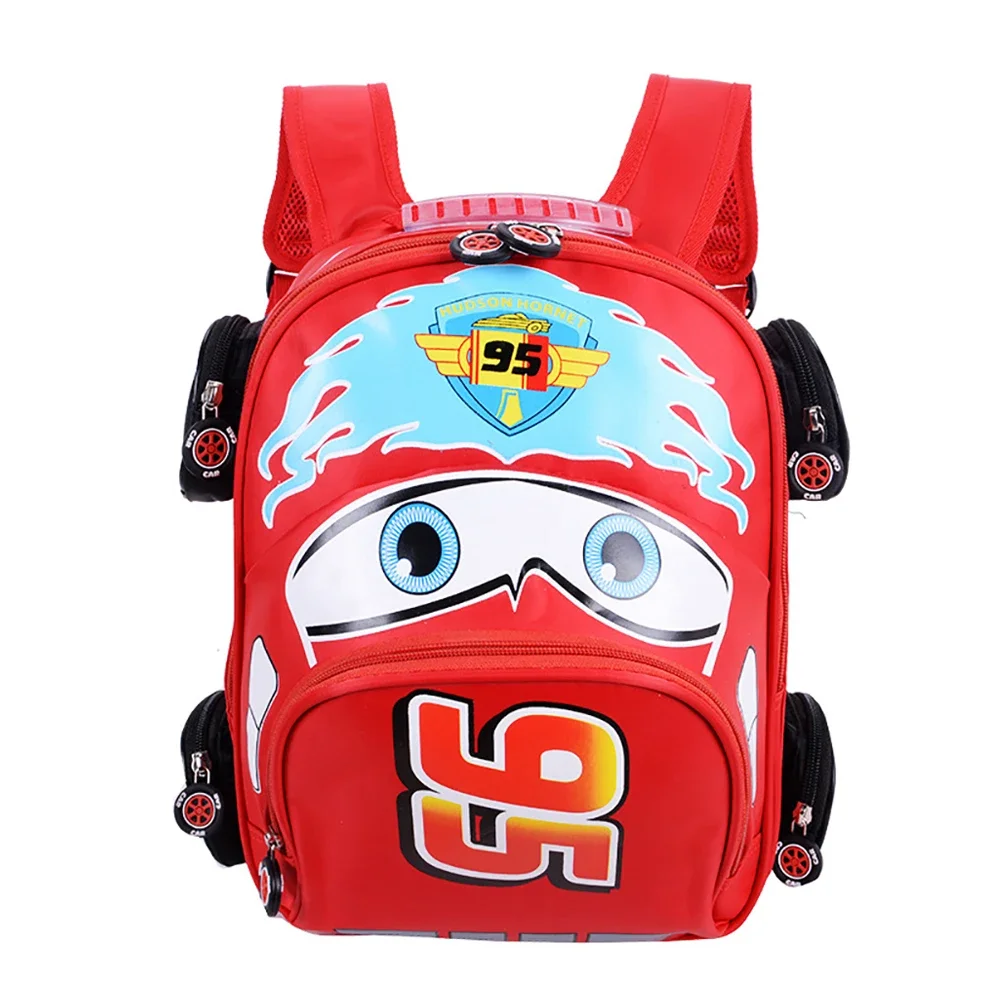 

New Popular And Cute Children's Bags Cartoon Cars And Exquisite Backpacks For Elementary School Students To Reduce Their Burden