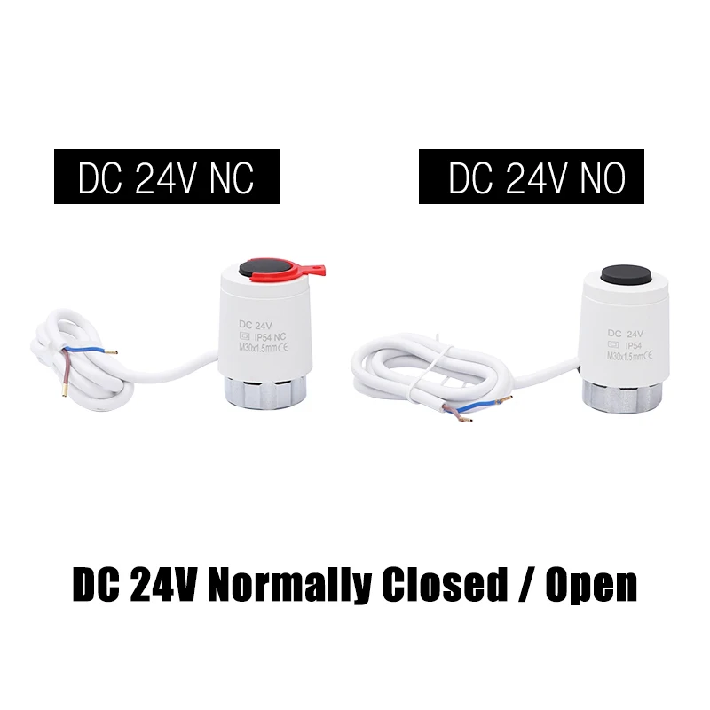 1/5/10 Pieces 24V Normally Closed NC / Normally Open NO  M30*1.5mm Electric Thermal Actuator for Underfloor Heating TRV Radiato