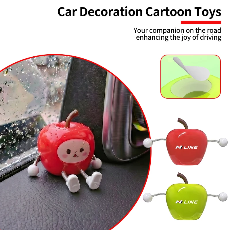 Car Dashboard Apple Ornaments ABS Decoration Auto Interior Accessories For Hyundai N Line Performance I30 I40 Sonata Elantra view 3