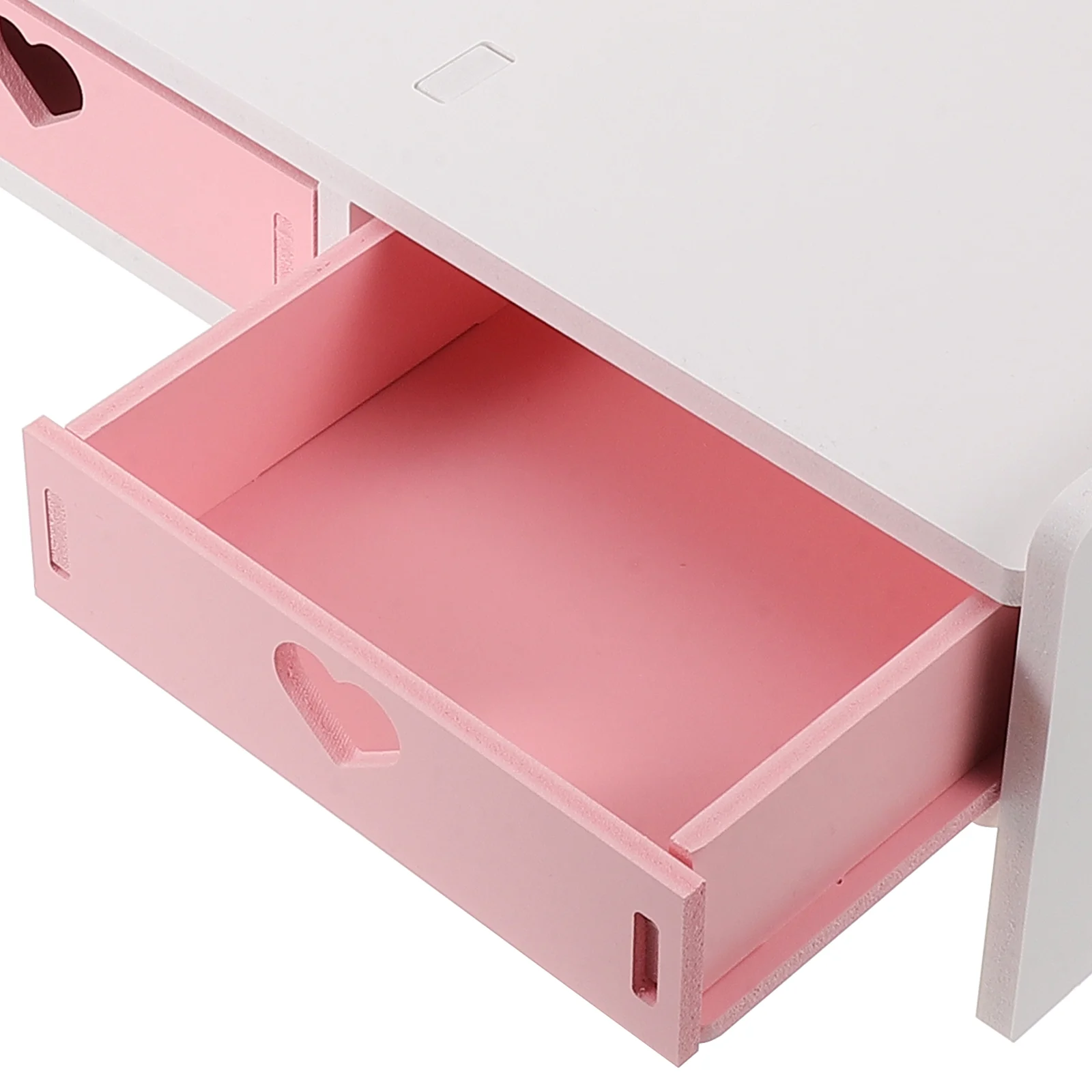 Monitor Stand Computer for Desk Pink Laptop Riser with Organizer Storage Office