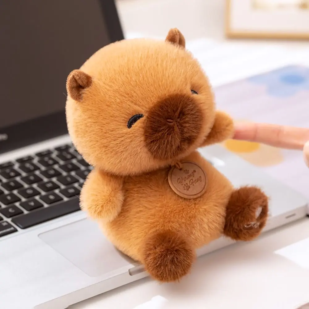 Decoración para el Hogar, Peluche de Panda Rojo Sentado, Peluche de Gato Perezoso, Adorno de Escritorio de Elefante, Peluche de Capibara de Dibujos Animados para Niños