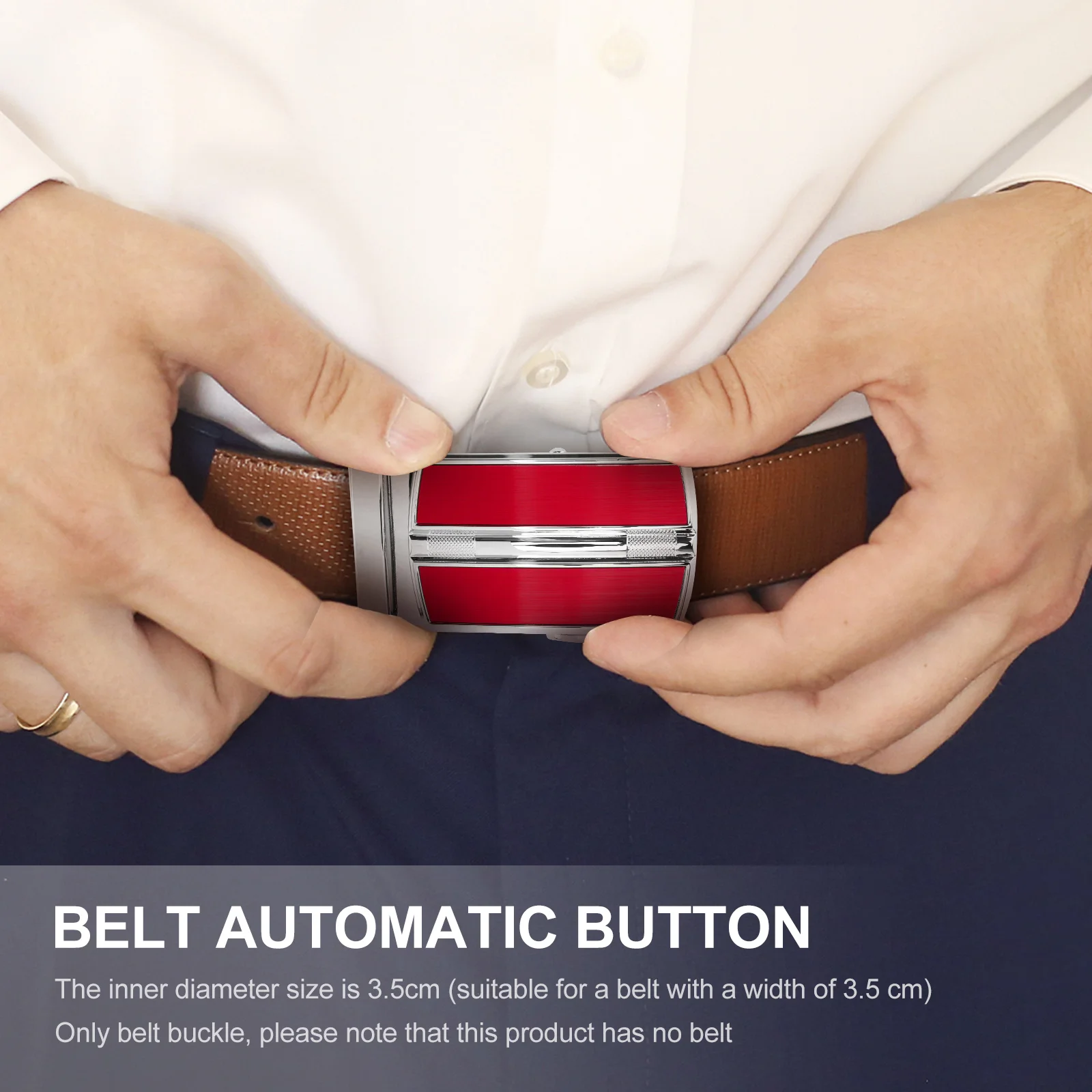 1 قطعة مشبك حزام التلقائي سبيكة الرجال السحابة السلس دائم حزام الإكسسوارات لارتداء غير رسمي حزام الفرقة حلقة متوافق #4