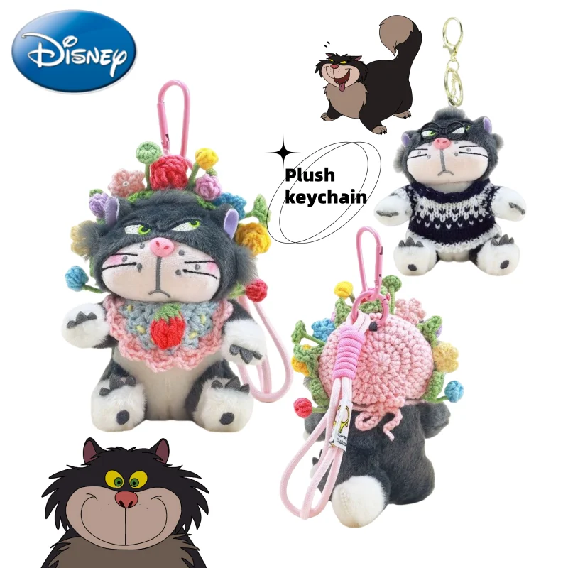 

Disney Lucifer Anime Merchandise Cartoon Character Cute Keychain Plush Toy Kawaii Girly Student Backpack Doll Decoration Gift