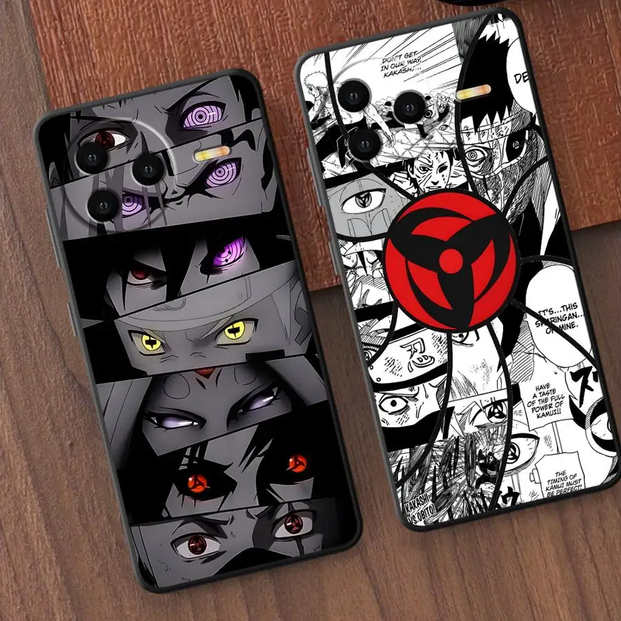 Custodia per Xiaomi Redmi 10 14C A3 K40 K80 Pro 13C A4 12C A5 A1 A2 Plus 9 Nero Custodia morbida per telefono Manga Uchiha Itachi Logo