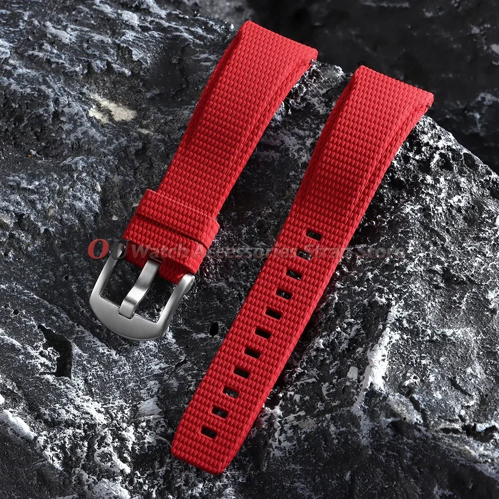 FKM Gummi-Uhrenarmband mit Gebogenen Enden 20mm 21mm 22mm für Omega für Seiko Militärarmband Schnellverschluss Herren Sportarmband für Longines – Detail 14