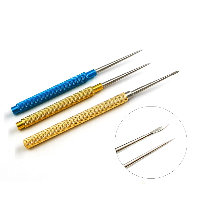 Punção Face Thread Carving Needle, Grande V Lift Enterrado Thread Quebrando Abrir e Espalhando Agulha