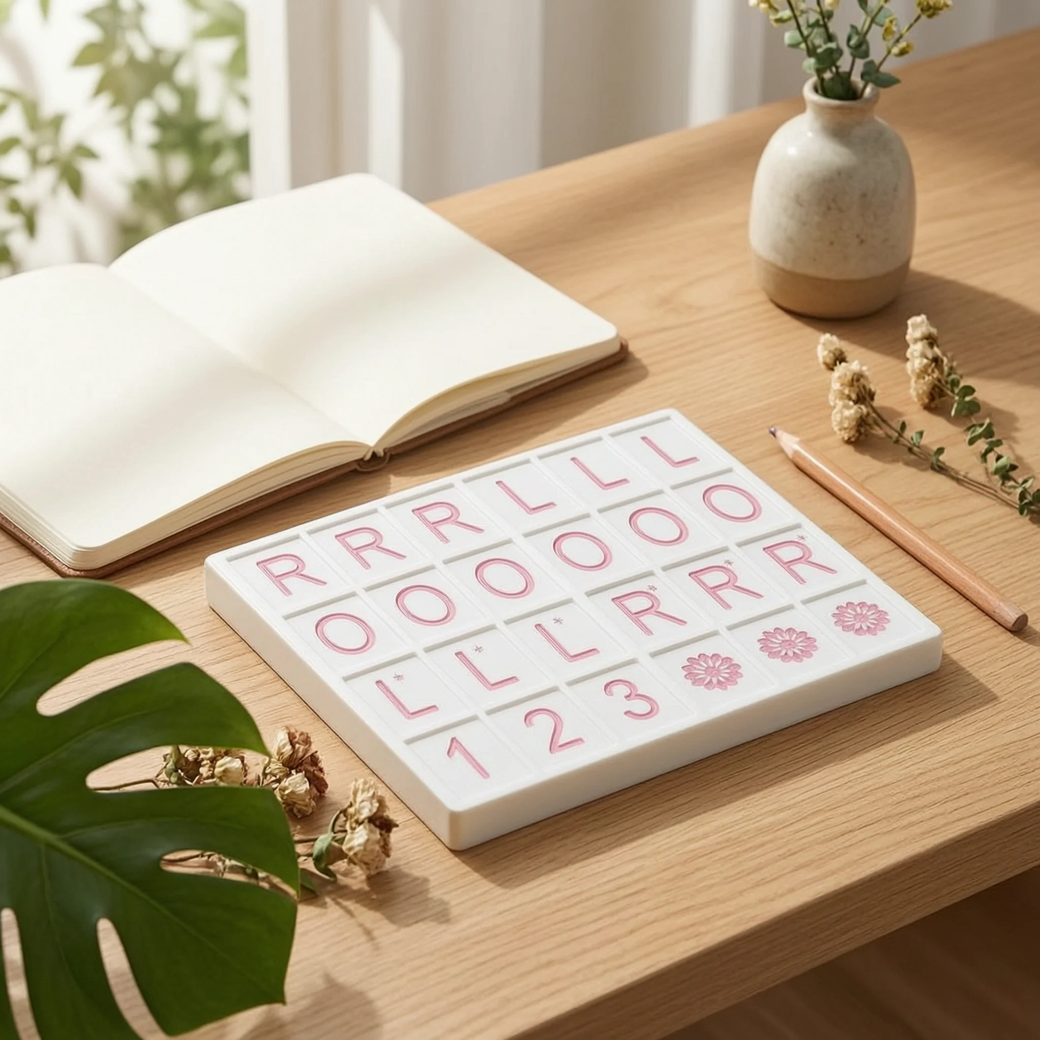 

American Mahjong Practice Board Sturdy 3D Printed Mahjong Practice Table Game Aid Easy to Learn for Indoor